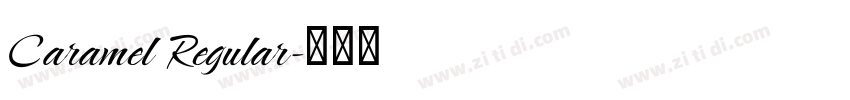 Caramel Regular字体转换